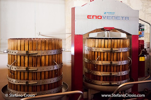 Hydraulic presses at Chateau de Ferrand (Grand Cru Classé)