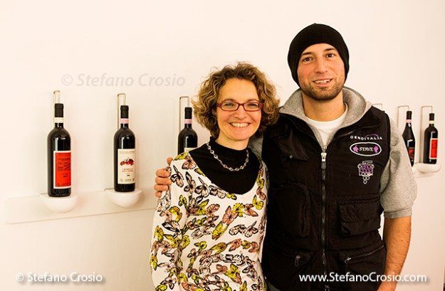 Isabella,  Ar.Pe.Pe.'s enologist and co-owner, with her brother Emanuele in their tasting room